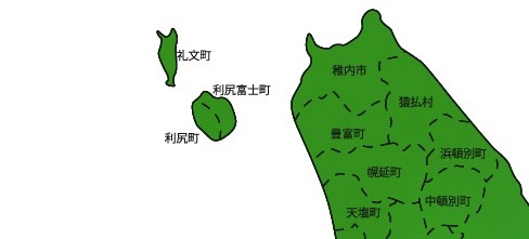 礼文島の地図